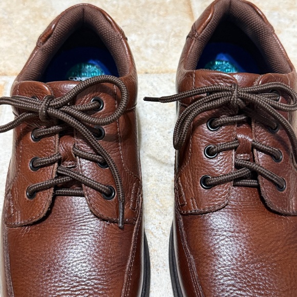 Nunn Bush Mens Cameron Shoes 10.5M Comfort Gel Brown Leather Oxford Great Cond - Picture 5 of 12